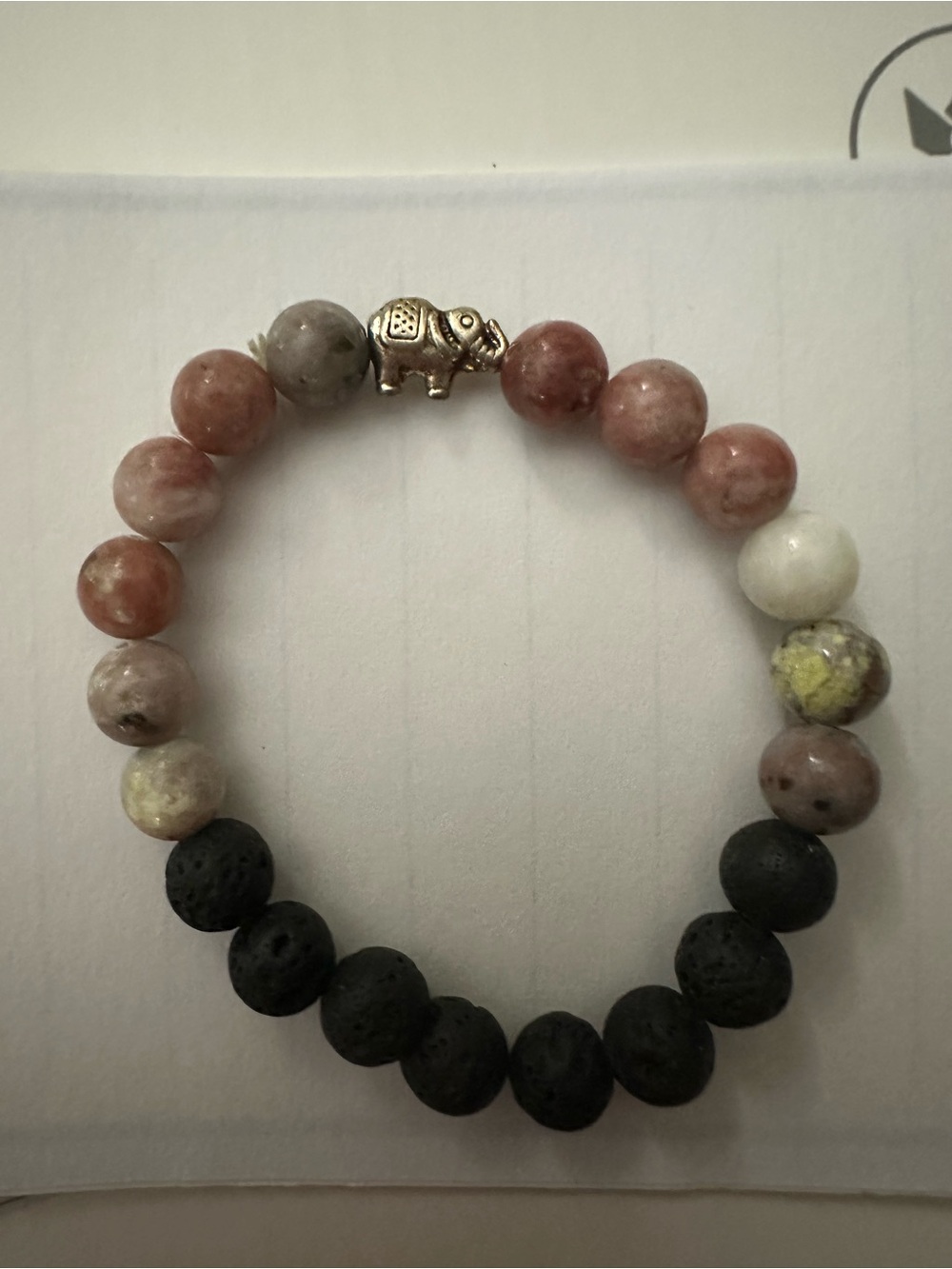 Beaded Elephant Charm Bracelet